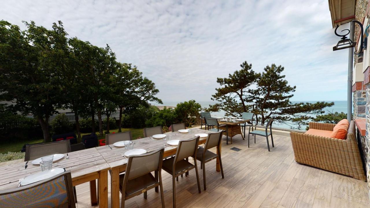 Les Roches Grises, Luxueuse Villa Face Mer, 4Etoiles, Spa Et Jardin Panoramique, Societe La Clef Decamp Granville Exterior photo