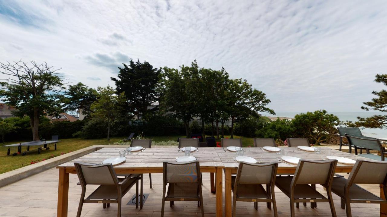 Les Roches Grises, Luxueuse Villa Face Mer, 4Etoiles, Spa Et Jardin Panoramique, Societe La Clef Decamp Granville Exterior photo