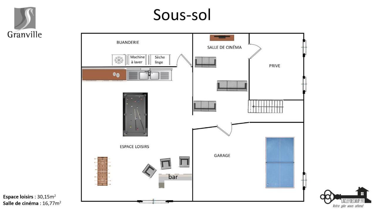 Les Roches Grises, Luxueuse Villa Face Mer, 4Etoiles, Spa Et Jardin Panoramique, Societe La Clef Decamp Granville Exterior photo