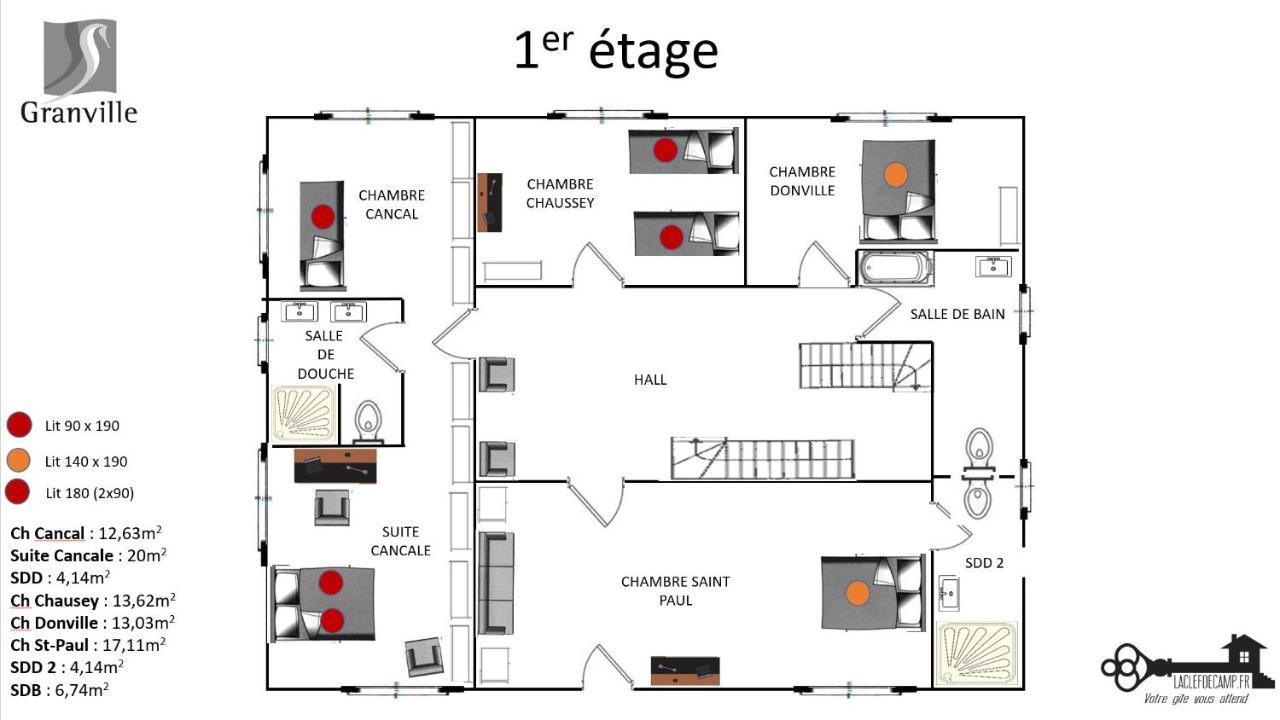 Les Roches Grises, Luxueuse Villa Face Mer, 4Etoiles, Spa Et Jardin Panoramique, Societe La Clef Decamp Granville Exterior photo